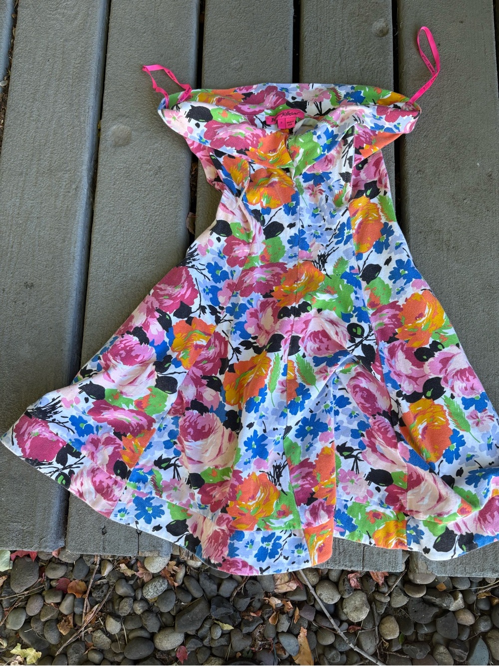 Betsey Johnson Girls Bright Floral Dress